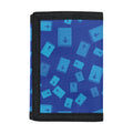 Blue Holy Bible Pattern Print Trifold Wallet