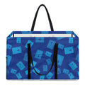 Blue Holy Bible Pattern Print Utility Tote Bag