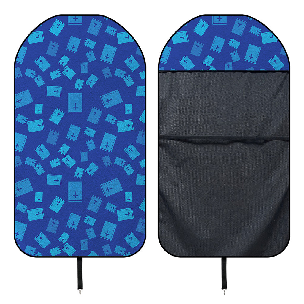 Blue Holy Bible Pattern Print Waterproof Car Seat Cover