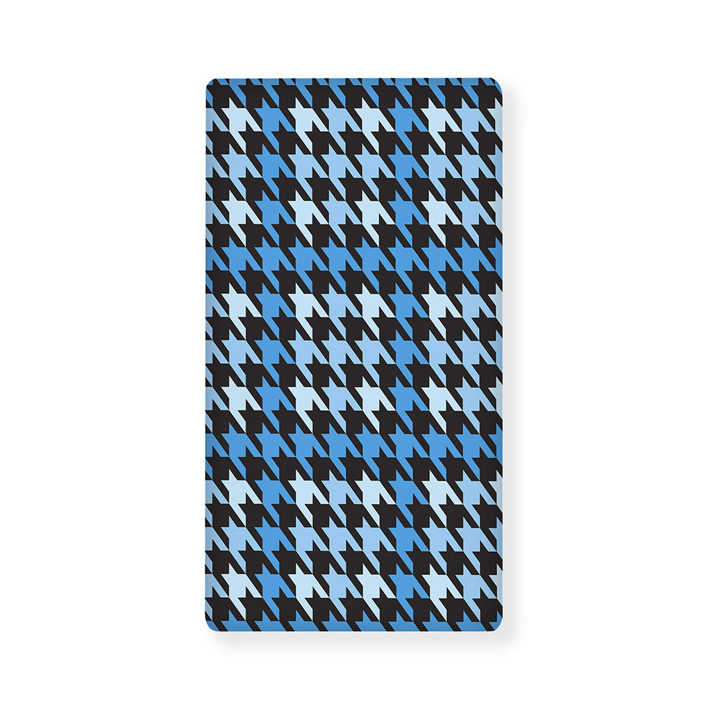 Blue Houndstooth Pattern Print Baby Crib Sheet