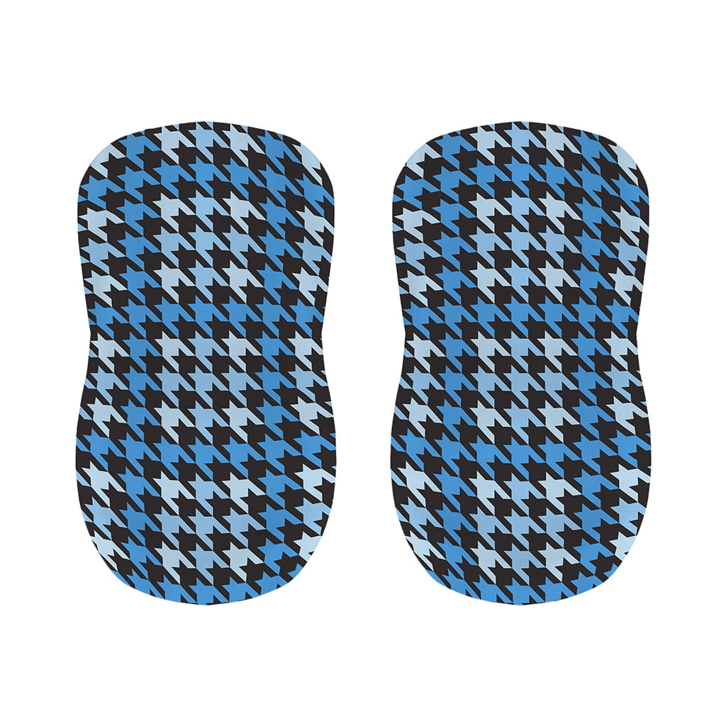 Blue Houndstooth Pattern Print Bar Stool Covers