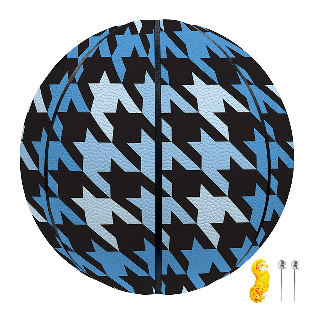Blue Houndstooth Pattern Print Basketball