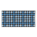 Blue Houndstooth Pattern Print Beach Towel