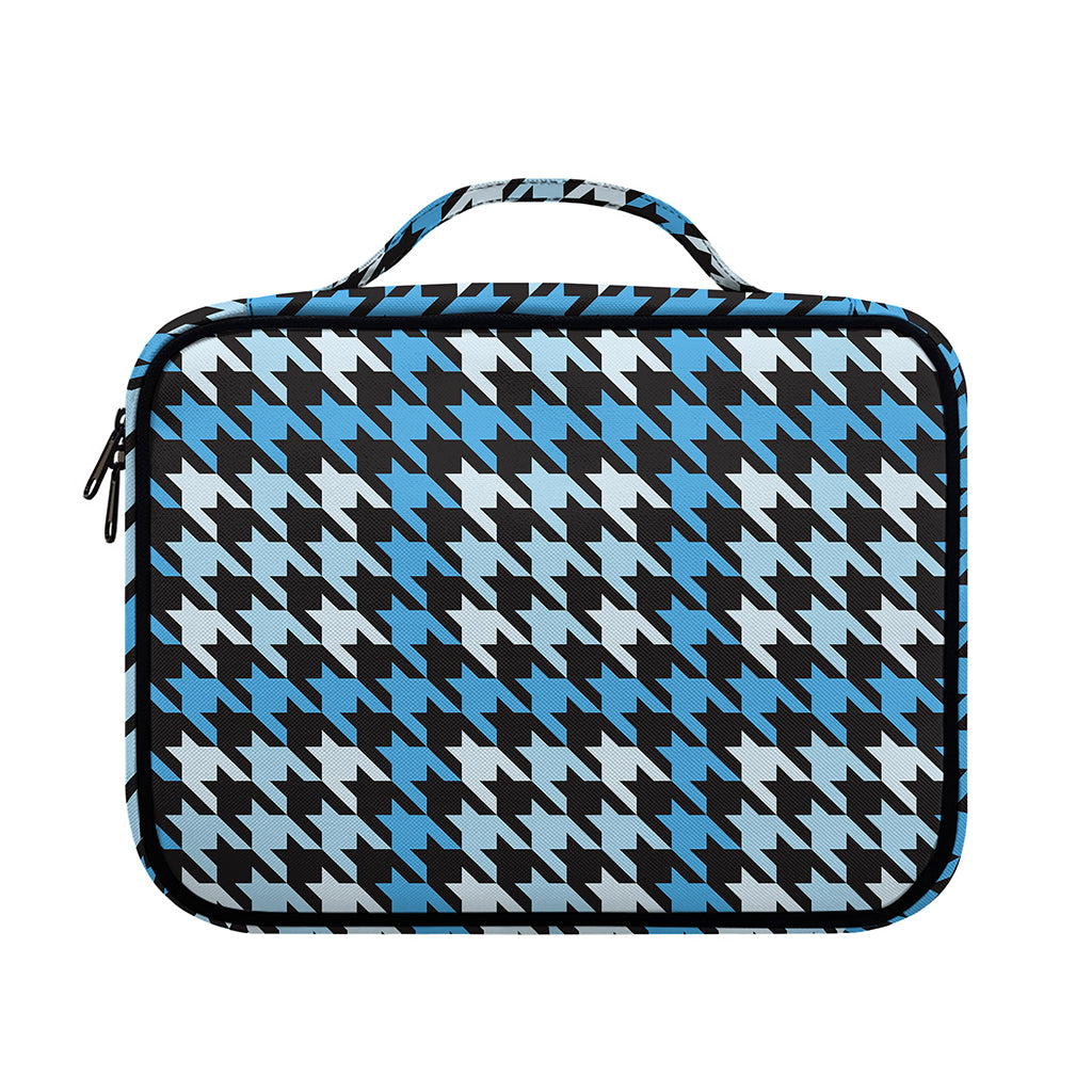 Blue Houndstooth Pattern Print Briefcase Bible Bag