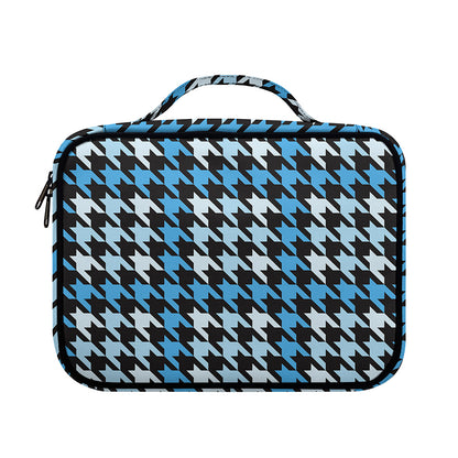 Blue Houndstooth Pattern Print Briefcase Bible Bag
