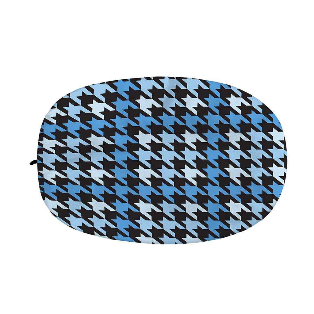 Blue Houndstooth Pattern Print Car Side Mirror Covers