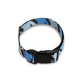 Blue Houndstooth Pattern Print Dog Collar
