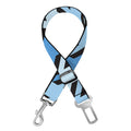 Blue Houndstooth Pattern Print Dog Seat Belt