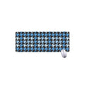 Blue Houndstooth Pattern Print Extended Mouse Pad