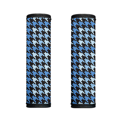 Blue Houndstooth Pattern Print Handle Covers