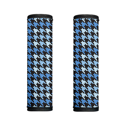 Blue Houndstooth Pattern Print Handle Covers