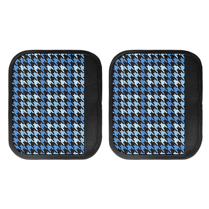 Blue Houndstooth Pattern Print Handle Covers