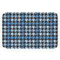 Blue Houndstooth Pattern Print Indoor Door Mat