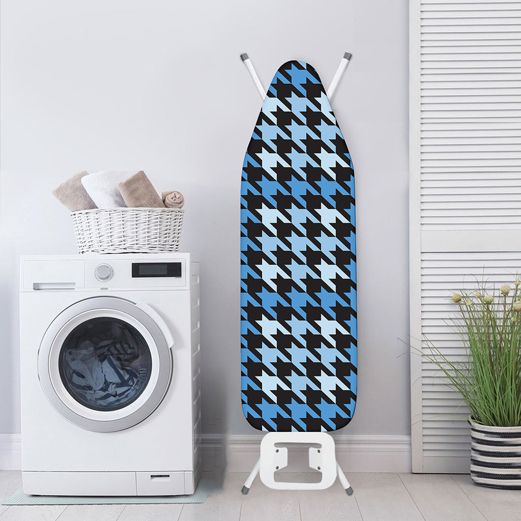 Blue Houndstooth Pattern Print Ironing Board Cover