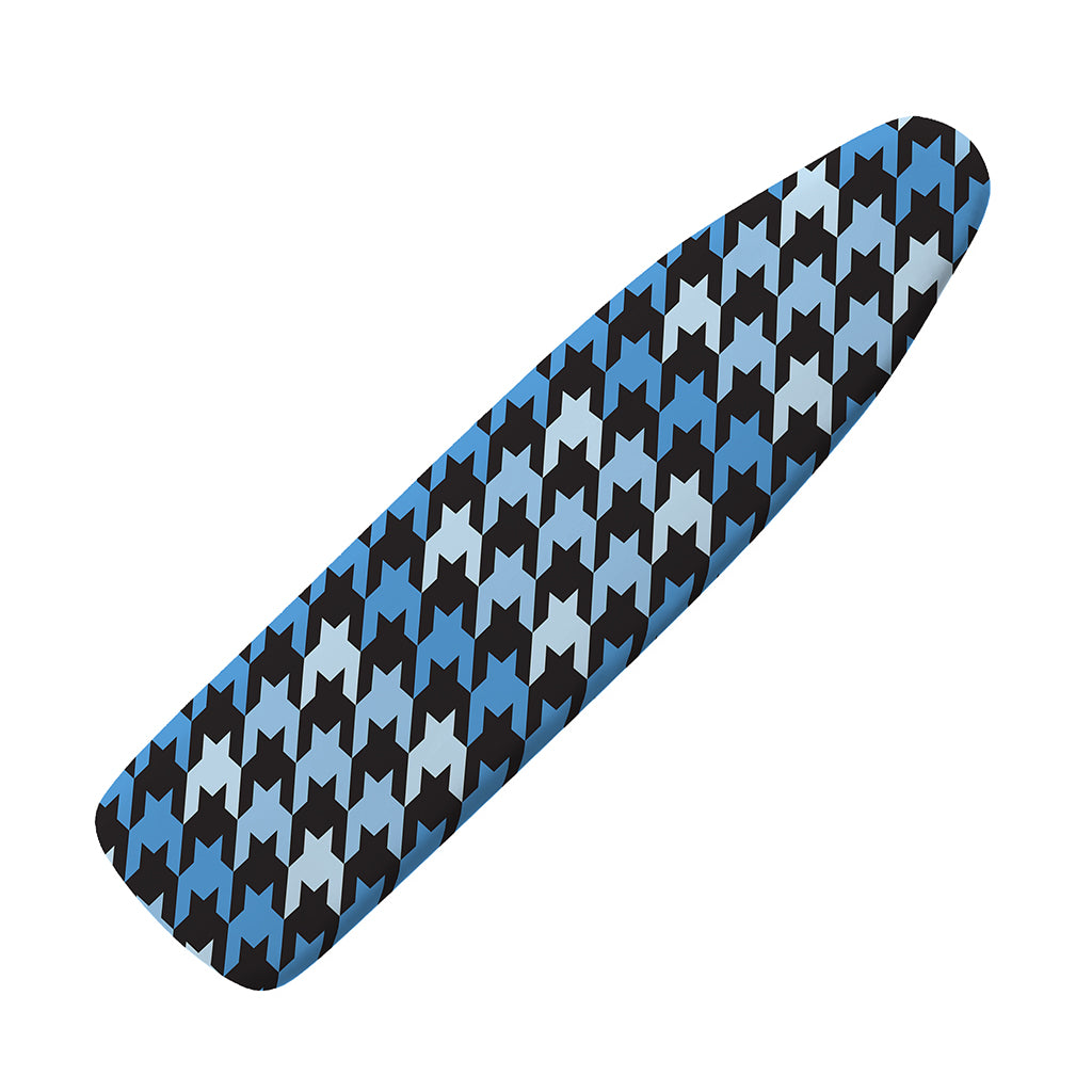 Blue Houndstooth Pattern Print Ironing Board Cover