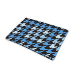 Blue Houndstooth Pattern Print Pet Cooling Mat Cover
