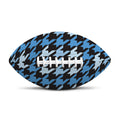 Blue Houndstooth Pattern Print Rugby Ball