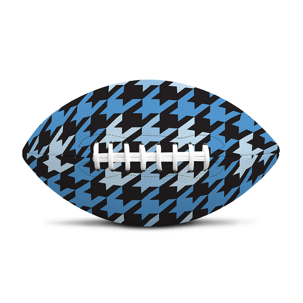 Blue Houndstooth Pattern Print Rugby Ball