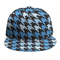 Blue Houndstooth Pattern Print Snapback Cap