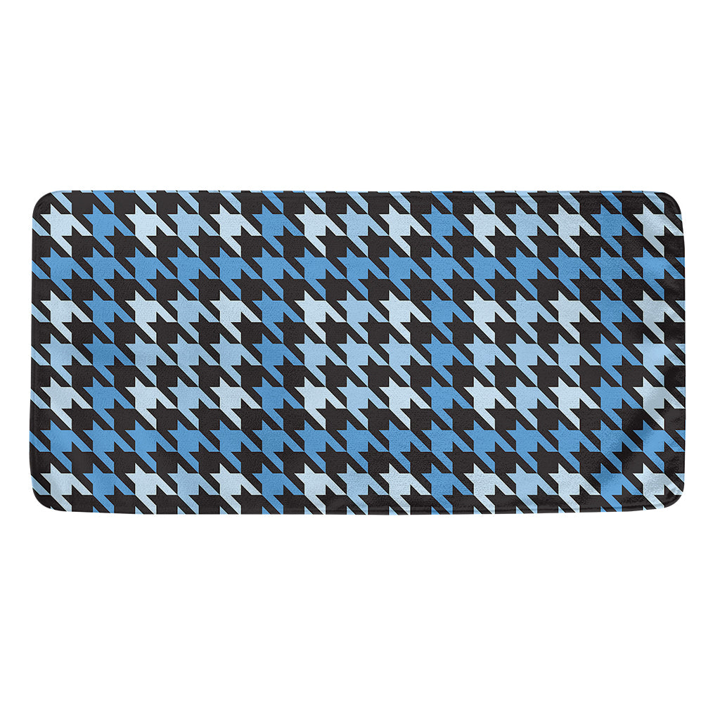 Blue Houndstooth Pattern Print Towel