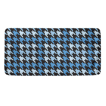 Blue Houndstooth Pattern Print Towel