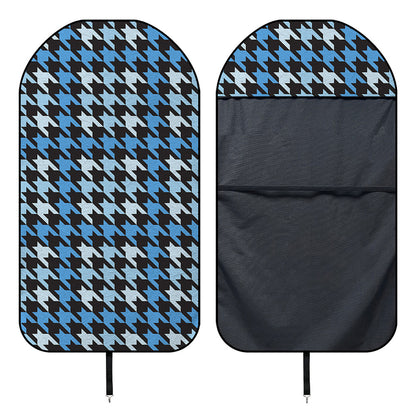Blue Houndstooth Pattern Print Waterproof Car Seat Cover