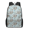 Blue Indian Dream Catcher Pattern Print 17 Inch Backpack