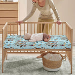 Blue Indian Dream Catcher Pattern Print Baby Crib Sheet