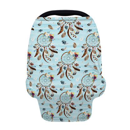 Blue Indian Dream Catcher Pattern Print Baby Seat Cover