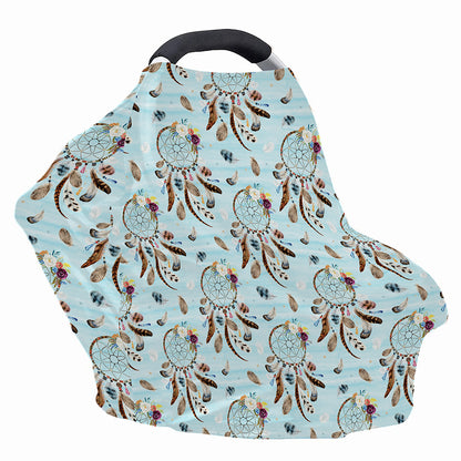 Blue Indian Dream Catcher Pattern Print Baby Seat Cover
