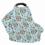 Blue Indian Dream Catcher Pattern Print Baby Seat Cover