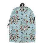 Blue Indian Dream Catcher Pattern Print Backpack