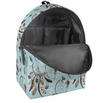 Blue Indian Dream Catcher Pattern Print Backpack