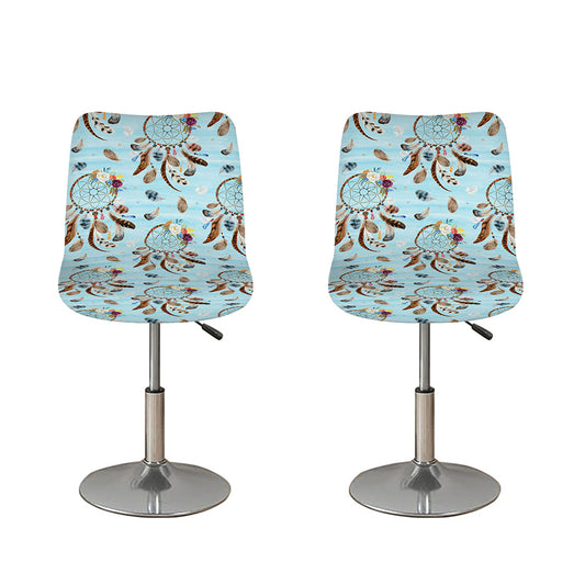 Blue Indian Dream Catcher Pattern Print Bar Stool Covers