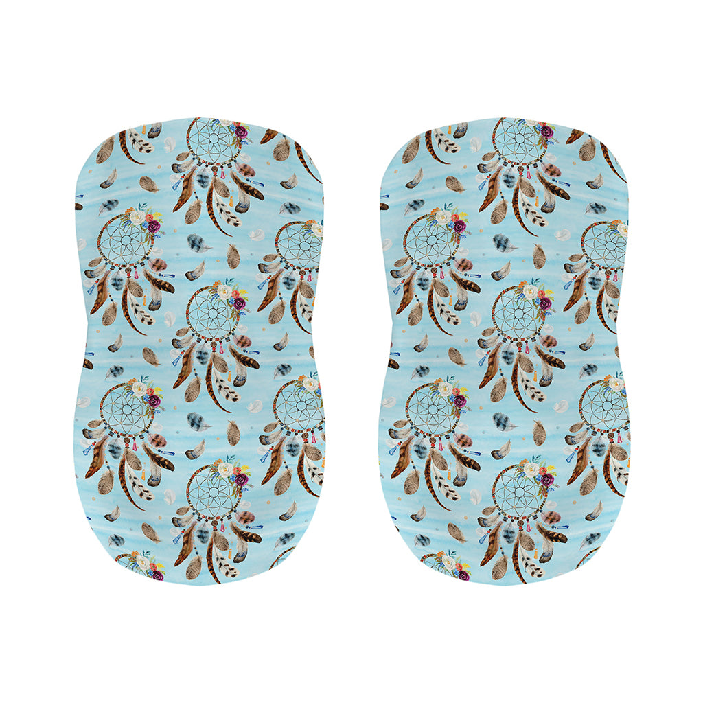 Blue Indian Dream Catcher Pattern Print Bar Stool Covers