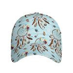 Blue Indian Dream Catcher Pattern Print Baseball Cap