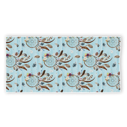 Blue Indian Dream Catcher Pattern Print Beach Towel