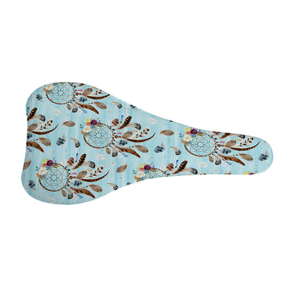 Blue Indian Dream Catcher Pattern Print Bicycle Seat Cover