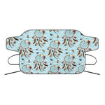 Blue Indian Dream Catcher Pattern Print Car Windshield Snow Cover