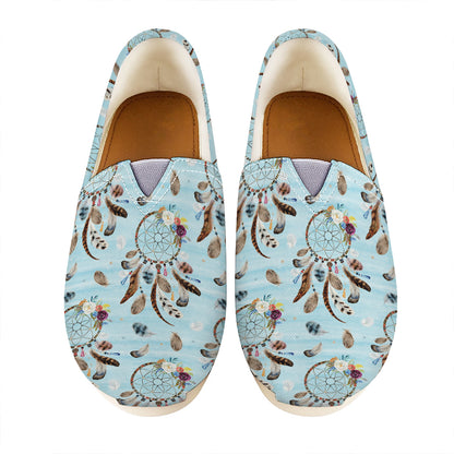 Blue Indian Dream Catcher Pattern Print Casual Shoes