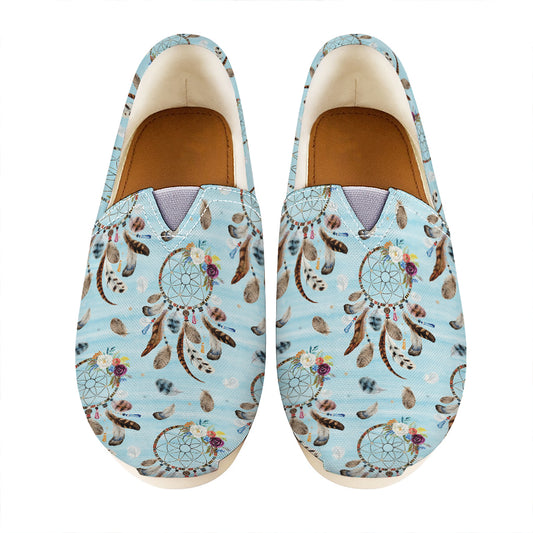 Blue Indian Dream Catcher Pattern Print Casual Shoes