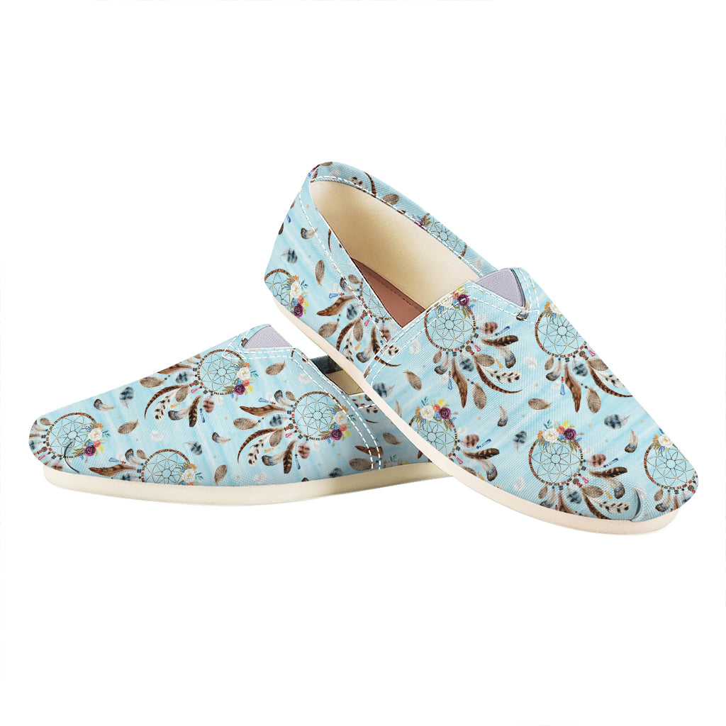 Blue Indian Dream Catcher Pattern Print Casual Shoes