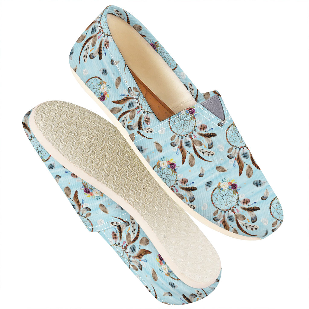 Blue Indian Dream Catcher Pattern Print Casual Shoes