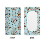 Blue Indian Dream Catcher Pattern Print Changing Pad Cover
