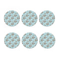 Blue Indian Dream Catcher Pattern Print Coaster Set