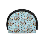 Blue Indian Dream Catcher Pattern Print Coin Purse