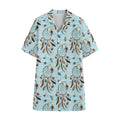 Blue Indian Dream Catcher Pattern Print Cotton Hawaiian Shirt