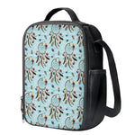 Blue Indian Dream Catcher Pattern Print Crossbody Lunch Bag