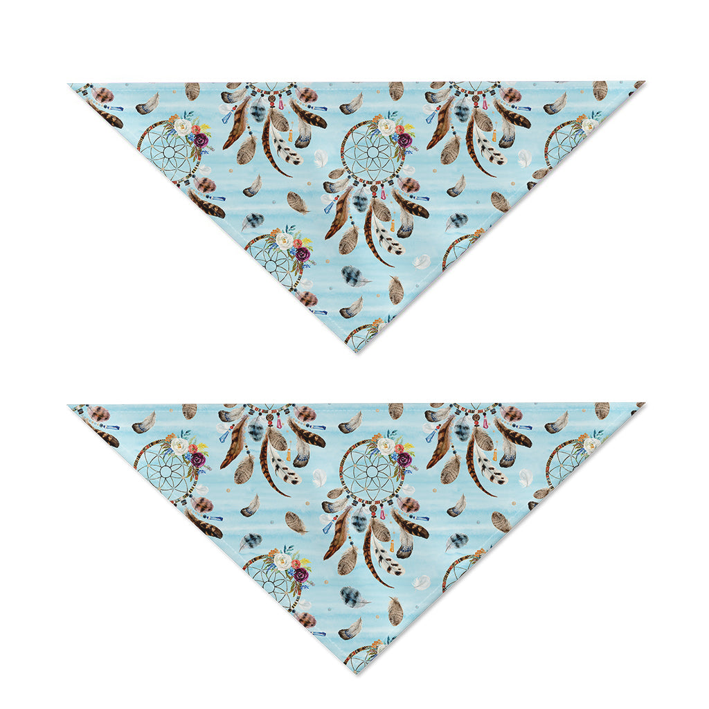 Blue Indian Dream Catcher Pattern Print Dog Bandana