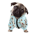 Blue Indian Dream Catcher Pattern Print Dog Zip Up Hoodie